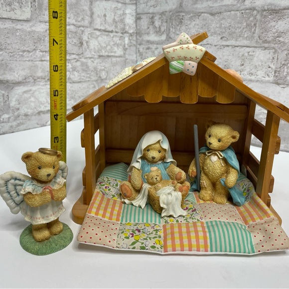 Vintage Enesco Cherished Teddies Nativity 5 Piece Set Complete Christmas NIB HTF - Picture 11 of 13